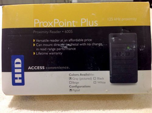 New genuine hid 6005bgb00 proxpoint plus 6005 prox card reader access device for sale