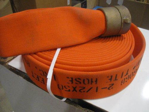 Orange snap tite fire hose 2-1/2&#034; x 50&#039; new for sale
