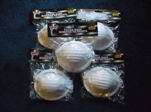 New 50 pack disposable paint &amp; dust mask respirators world shipping! for sale