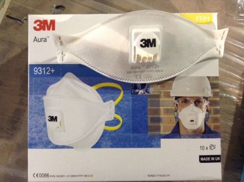 3M Aura 9312+  VALVED DUST MASK RESPIRATOR FFP1 (PACK OF 10) + 2pcs gift