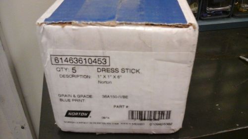 Norton dress stick 1X1X6&#034;   38A 15 - IVBE     5 PC  new
