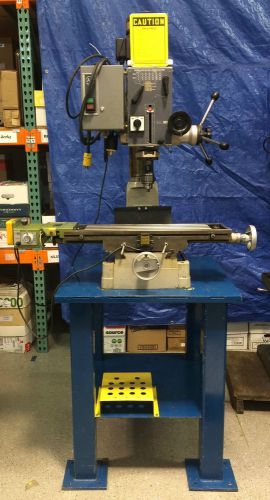 ACRA RF-40 GEARED HEAD MILL/ MILLING DRILL W/ AUTO FEED &amp; BASE/TABLE, W
