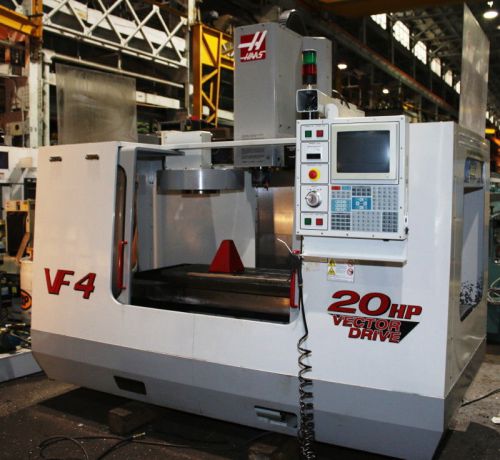 2000 haas vf-4 cnc vmc w/ 4th axis interface, extremely low hours for sale