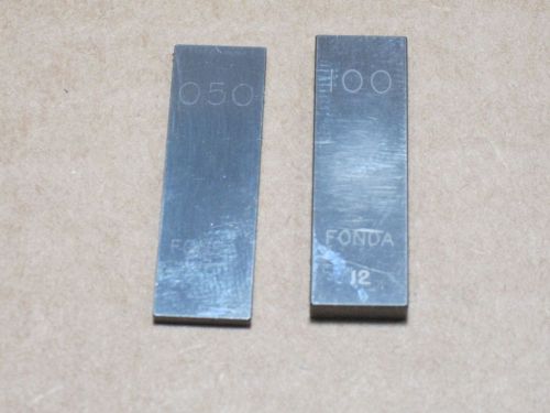.050 &amp; .100 micrometer caliper gauge blocks made by Fonda