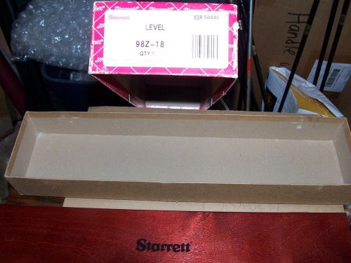 Starrett 98Z-18 Precision Machinist Level 18&#034; Factory Wood Box