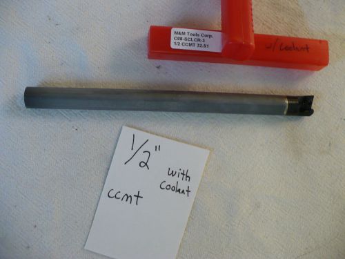 1 new 1/2&#034; carbide boring bar. takes ccmt 32.51 carbide insert. w/ coolant y283 for sale
