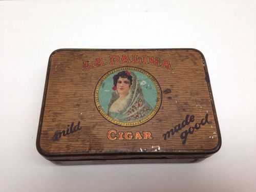 Lot of tools industrial taps &amp; ez outs in a vintage metal la palina cigar tin for sale