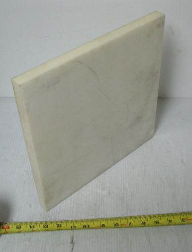 White natural delrin square .875 &#034; x 12&#034; x 12&#034; pom  acetal acetyl plastic sheet for sale