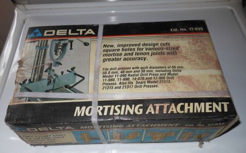 New,delta woodworking drillpress mortising attachment kit 17-935 mortise &amp; tenon for sale