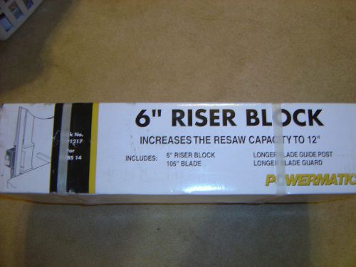powermatic 6&#034; Riser Block Stock No.1791217 for PWBS 14
