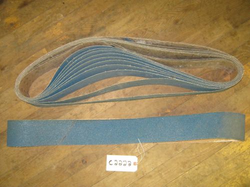 4 inch by 74 inch 40 grit sandpaper belt, quantity 11, lot c2222 for sale