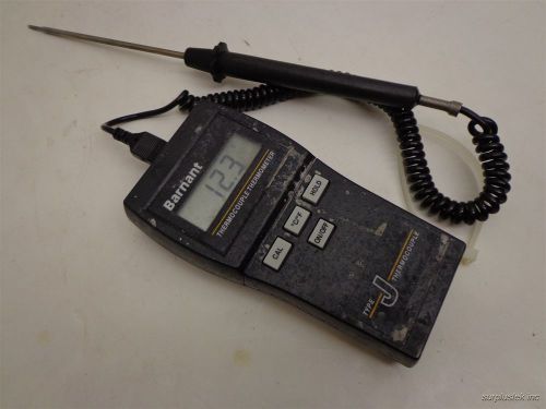 Barnant type-J thermocouple thermometer 600-1000 with probe w/Warranty