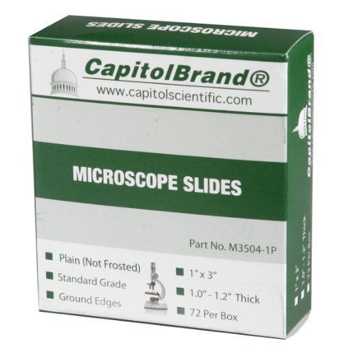 Brand NEW Box of 72 Plain Glass Microscope Slides