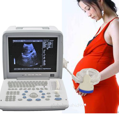 Full digital portable ultrasound scanner machine + convex abdominal probe w 3d for sale