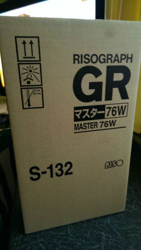 2 RISO S-132 COMPATIBLE MASTER ROLLS 76W, FOR RISOGRAPH GR RANGE! EXCEPT GR 3770