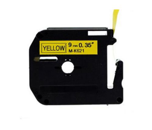 Brother Compatible MK621 M-K621 Black on Yellow 9mm Tape