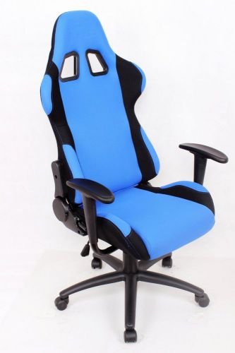 BRAND NEW Art Modern Racing Car Seat Office Chair Blue