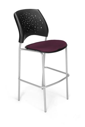 OFM Stars and Moon Cafe Height Chair Silver Burgundy