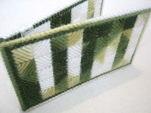GREEN KNIT NOTE PAD BOOK COVER CRAFT DECORATIVE NOTEBOOK HOLDER HANDMADE