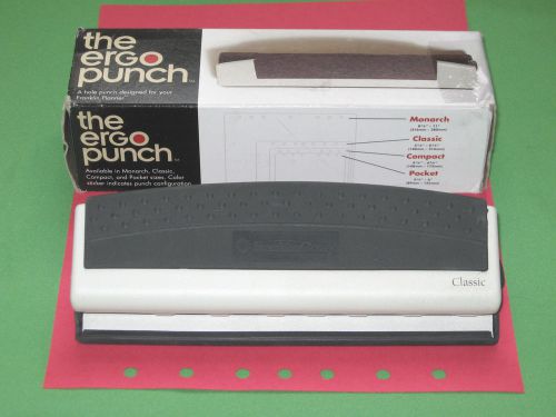 Classic ~ ergonomic ~ 7 hole paper punch ~ franklin covey planner ergo metal 616 for sale