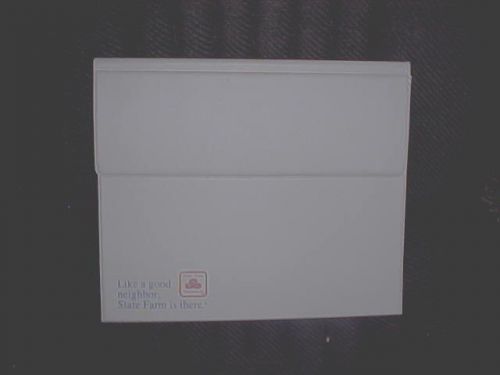 RARE STATE FARM POLICY FOLDER 8 PAGES PLUS HOLDER FOR AGENT CARD BN