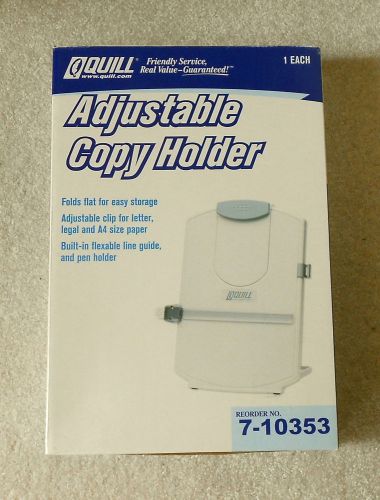 QUILL ADJUSTABLE COPY HOLDER THAT FOLDS FLAT NEW IN BOX
