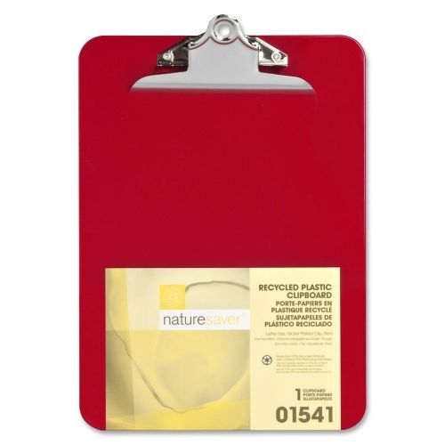 LOT OF 6 Nature Saver Recycled Clipboard - 1&#034; Capacity - 8.50&#034; x 12&#034; - Red