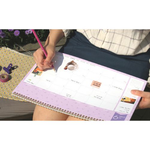 2015 Blossom scheduler planner lavender color 374 x 226 mm