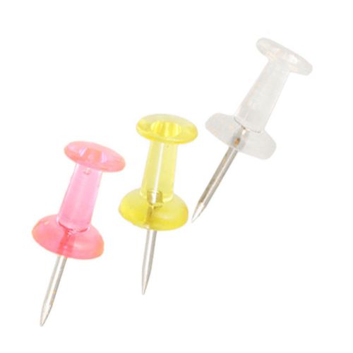 50 pcs home 5 colors plastic top stationery map push pins tacks for sale