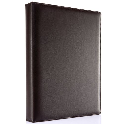 A4 PU Leather Card Folder 30 pages 4 Ring Binder Business Card Organizer Gifts