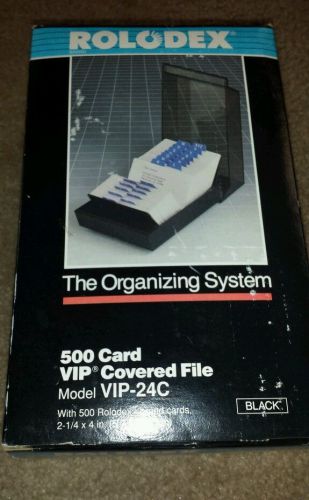 VINTAGE 1989 Rolodex VIP Covered Card File VIP24C 500 cards NEW IN BOX