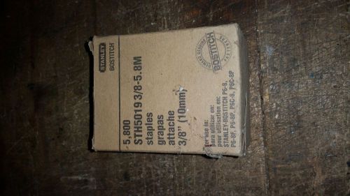 Box of 5,000 bostitch 3/8&#034; galvanized staples sth5019 for sale