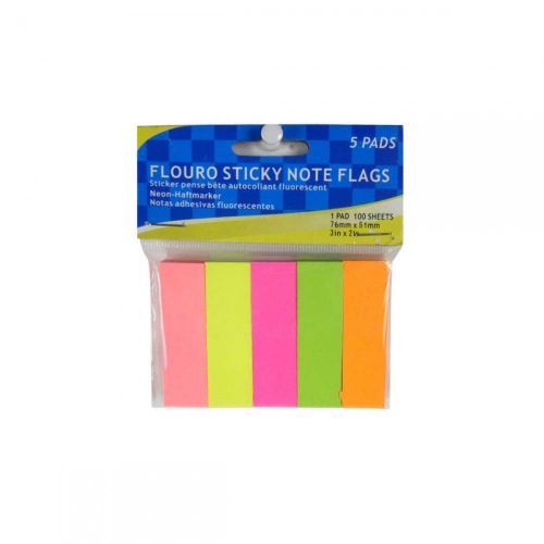 Colorful Sticky Note Flags 5 Pads Office Supplies Wholesale Lot of 12 Uniits New