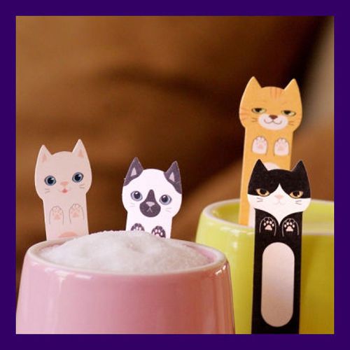 Cute &amp; Funny Kitty Shaped Decoration Sticky Notes - Kitty it ver.2