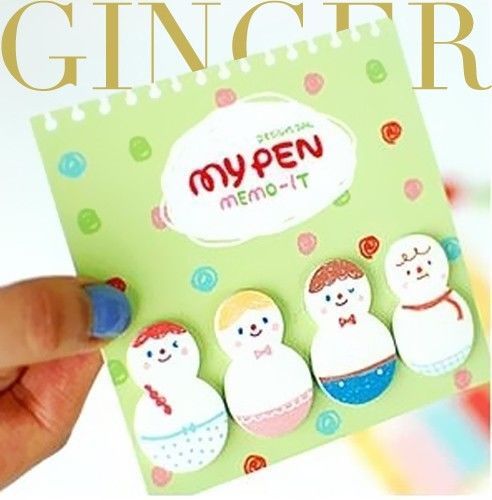 My Pen Snowman Sticker Post-It Book Mark Point It Marker Memo Flags Sticky Notes