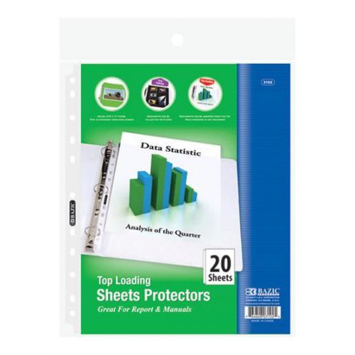 BAZIC Top Loading Sheet Protectors 36 Packs of 20 3102-36