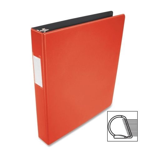 Business source slanted d-ring binder - 1&#034; - 2 pockets - red -1 ea - bsn33108 for sale