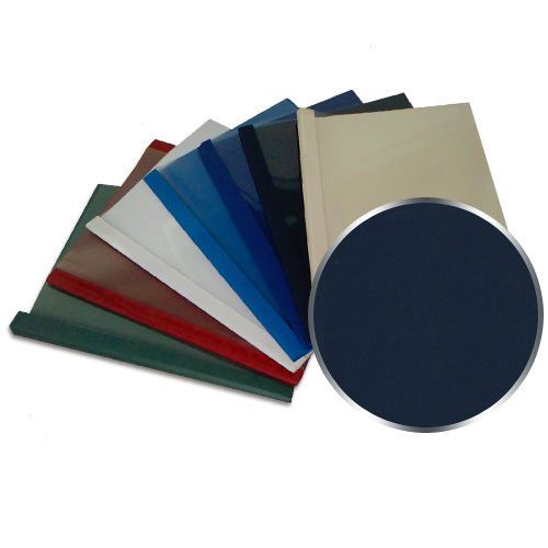 1&#034; LeatherFlex Blue Clear Front Thermal Binding Covers - 100pk Free Shipping