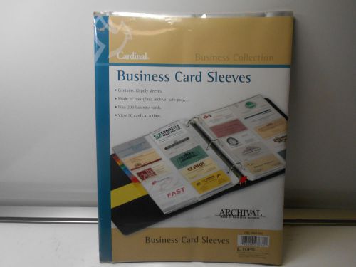 Cardinal Business Card Sleeves (10 Sleeves Per Pack)