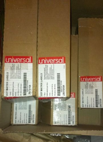 1 box Universal Dot Matrix Printer Multipurpose 15/16&#034;x3.5&#034; Labels UNV70104
