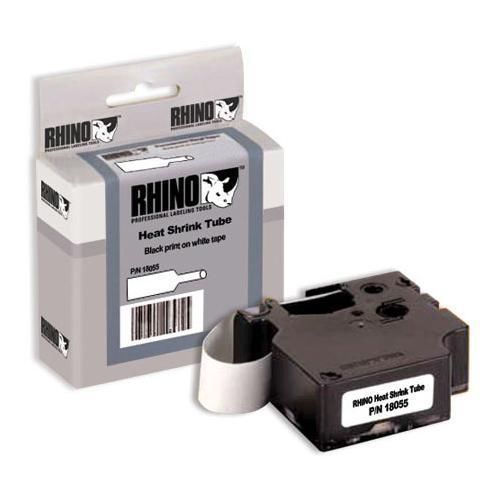 Dymo rhino 1/2&#034; heat shrink tubes, 5&#039; roll, white #18055 for sale
