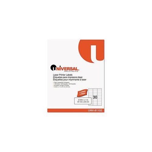 UNIVERSAL OFFICE PRODUCTS 81102 Laser Printer Permanent Labels, 1 X 2-5/8,