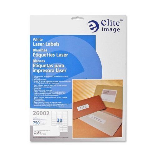 Elite Image Mailing Laser Label - 1&#034; Width X 2.62&#034; Length - 750 / (eli26002)