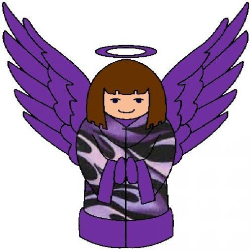 30 Custom Purple Camo Angel Personalized Address Labels