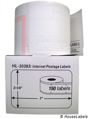 4 rolls of 3-part internet postage labels fits dymo® labelwriters® 30383 for sale