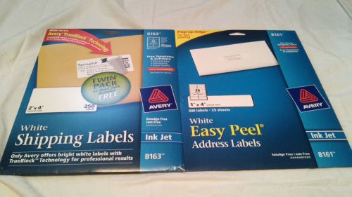 2 packages of white avery labels for ink jet printer for sale