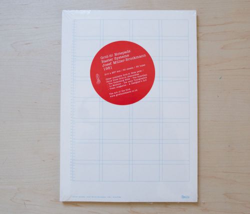 GRID IT! NOTEPADS - Josef Muller-Brockmann 1981 &gt; Graphic Design Art Paper Craft