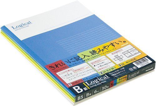 Nakabayashi Swing Logical Note B5 Filled dot borders 5 colors notes 6mm