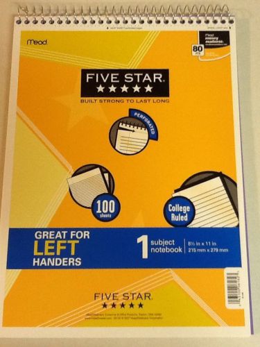 Purple - Five Star 1 Subject Noteook - Great For Left Handers