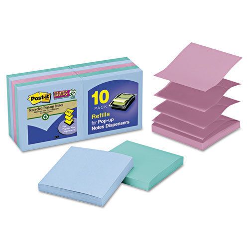 120 Post-it Super Sticky Pop-Up Notes, 3 x 3, Tropic Breeze, 90-Sheet Pads
